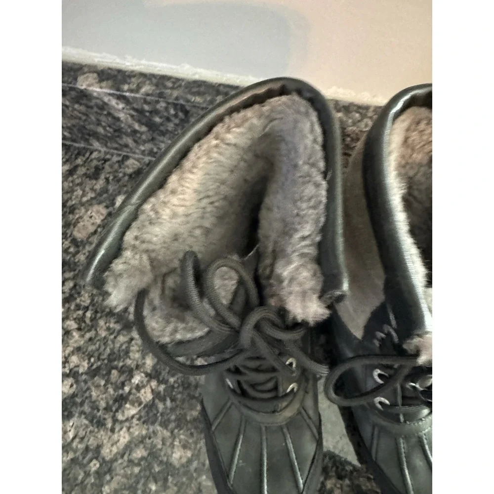 UGG Australia Adirondack II Waterproof Boots Black Gray 1906 Womens Size 7 Snow